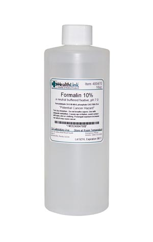 Formalin ACS Grade 10% 16 oz. Histology Reagent  .. .  .  